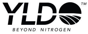 YLD Beyond Nitrogen logo with stylized field graphic in black and white.