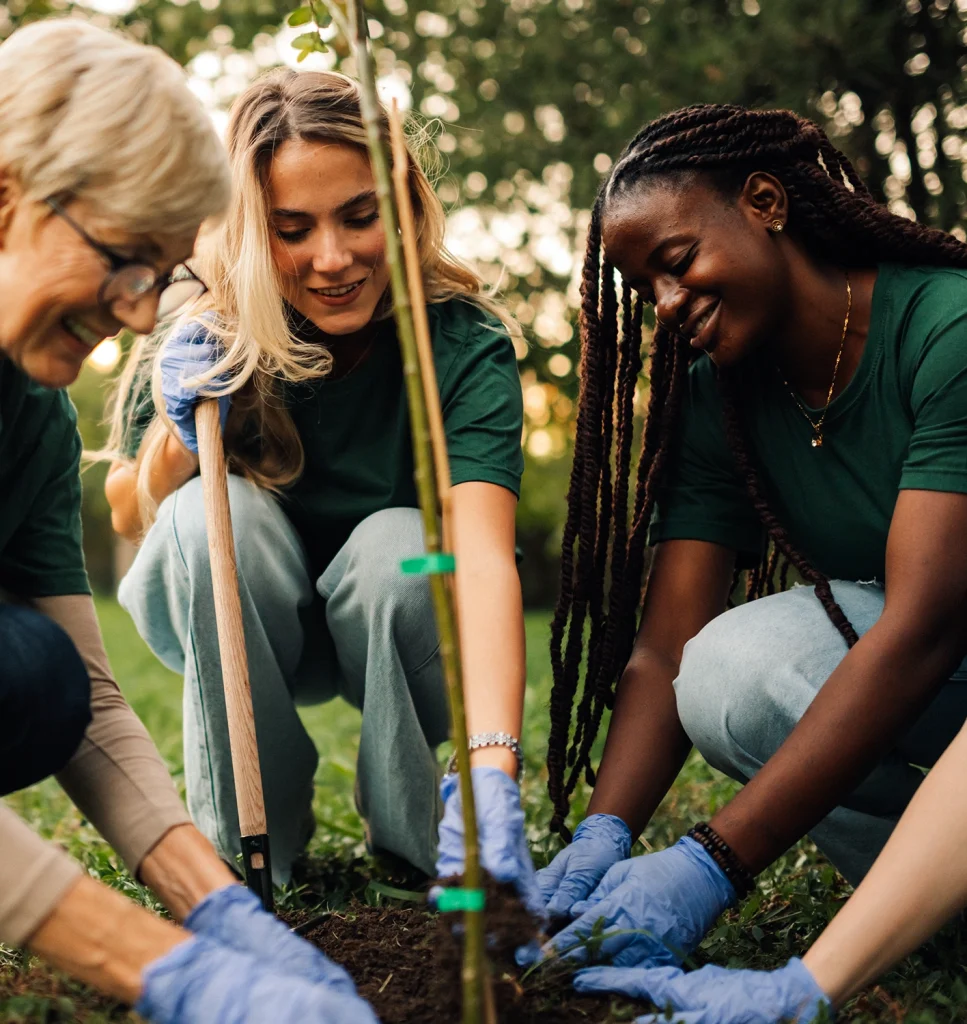 Green volunteering.