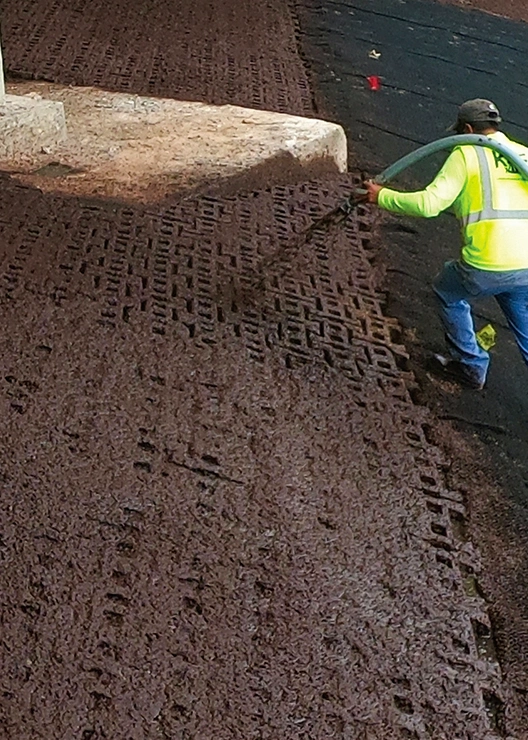 Engineered soil media application.