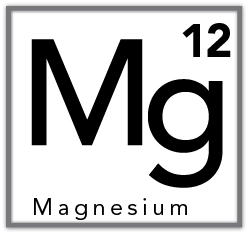 Periodic table tile showing Magnesium (Mg), atomic number 12.