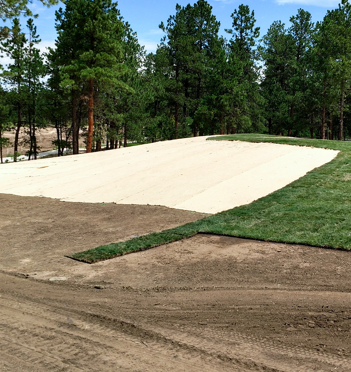 Golf course under construction.