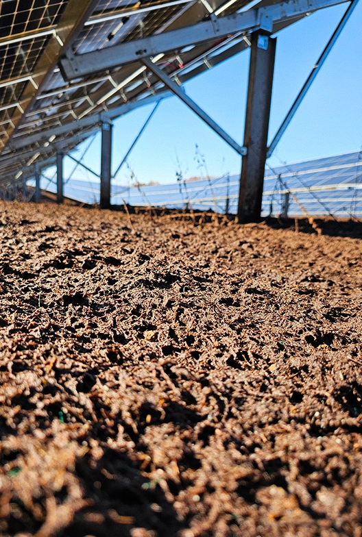 Solar field without grass.