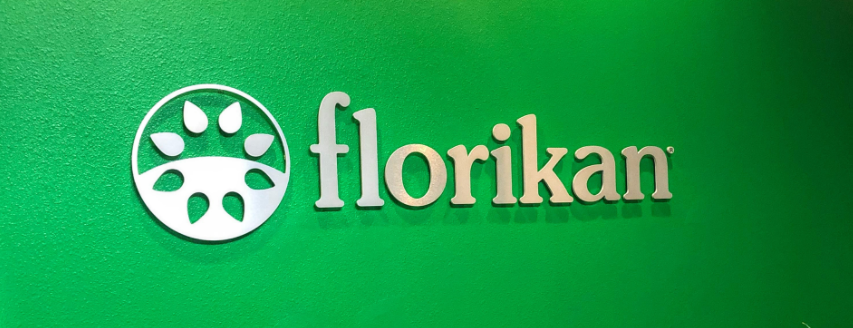 Florikan logo displayed on a green background with a white circular plant icon and the word “florikan” in lowercase lettering.