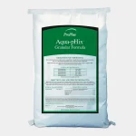 A white bag labeled ProPlus Aqua-pHix Granular Formula with application instructions and analysis details printed on a green and white label. The bag stands upright on a plain background.
