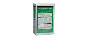 A white and green bag labeled Flexterra HP-FGM with detailed product information and application instructions printed on the front. The package is standing upright against a white background.