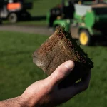 Golf turf plug with Profile Porous Ceramic granules