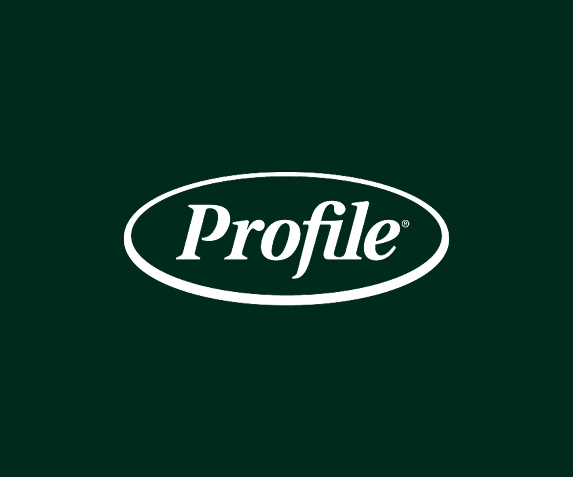 Profile logo on green background