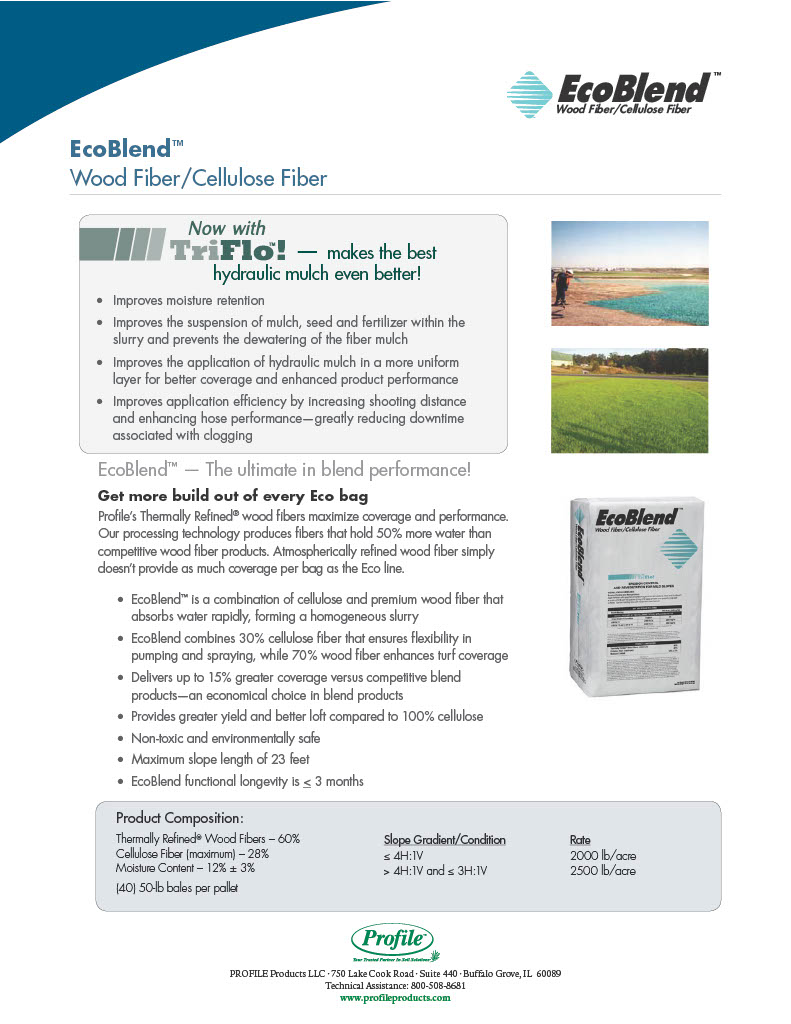 The first page of the EcoBlend Sell Sheet PDF.