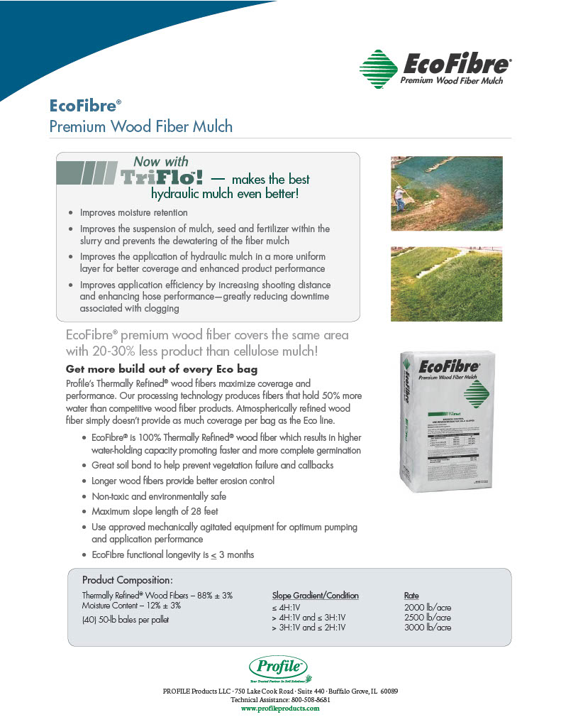 The first page of the EcoFibre Sell Sheet PDF.