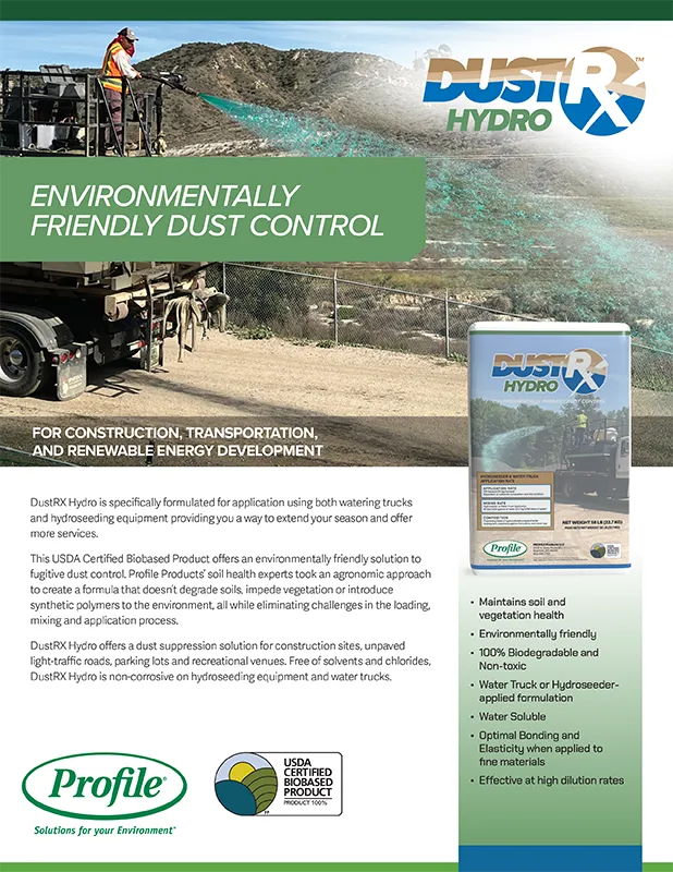 Thumbnail for the DustRX Hydro product sheet